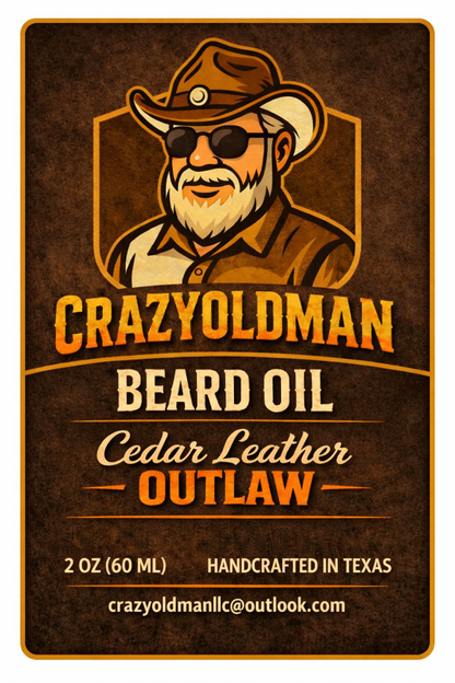Cedar Leather Outlaw Beard Oil