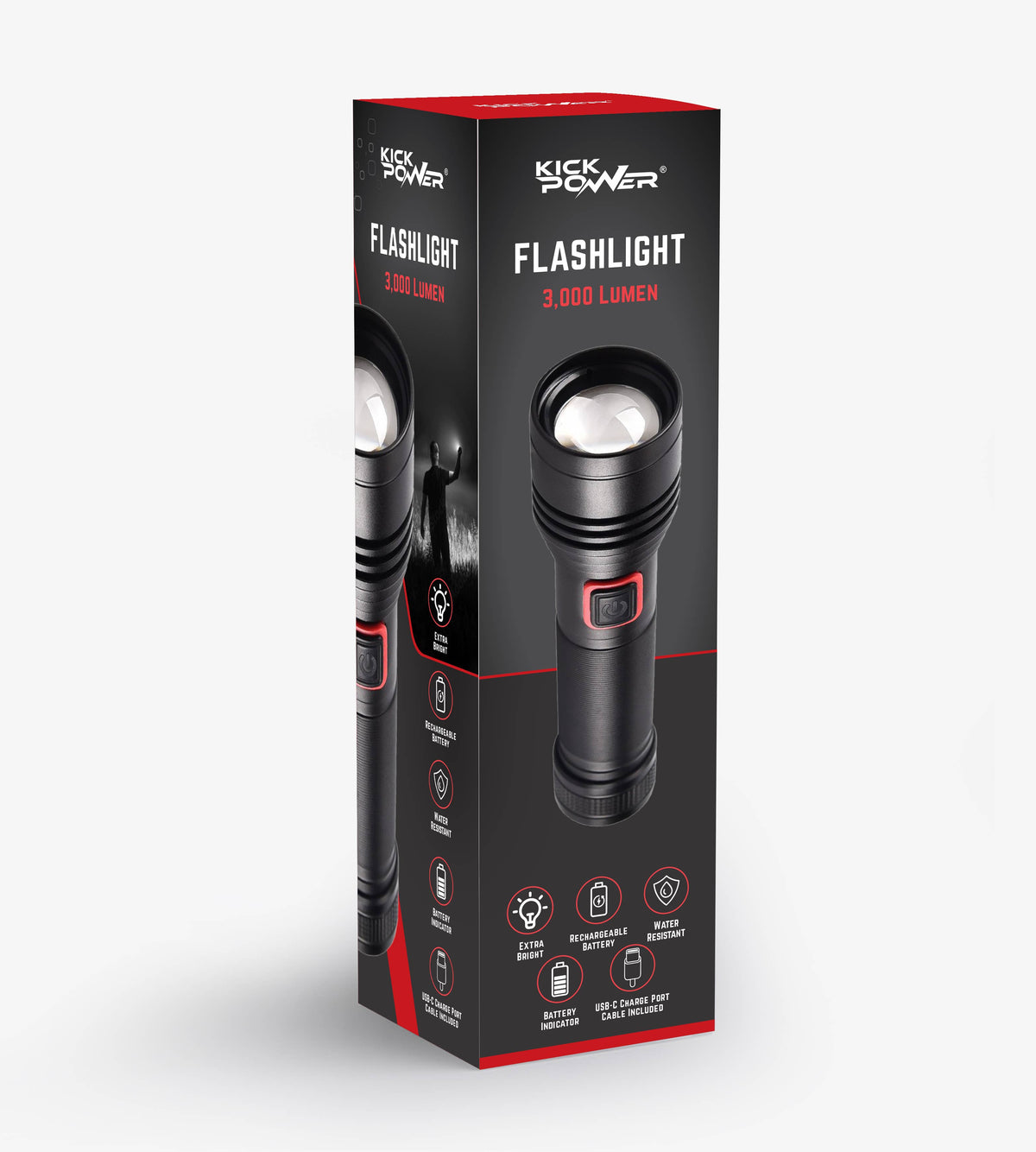KickPOWER™ Flashlight 3000 Lumen