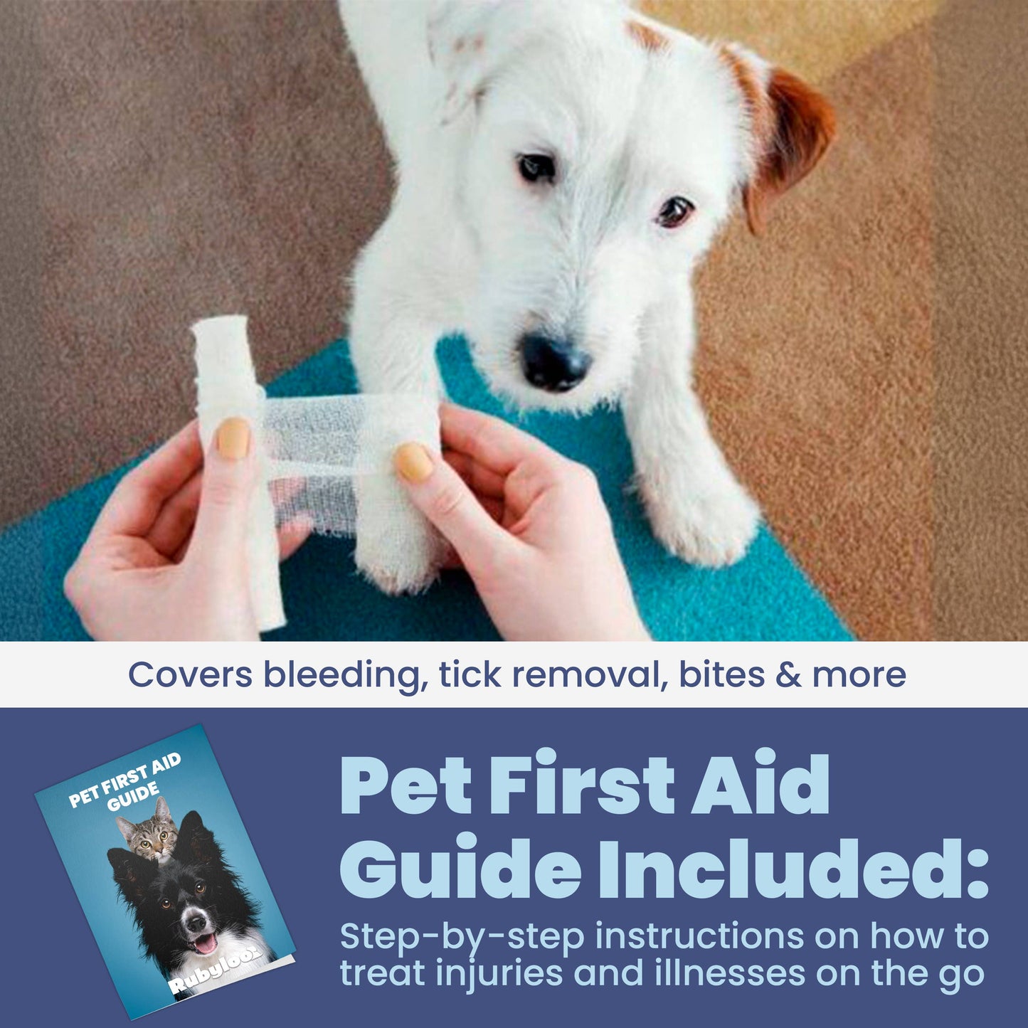 Pet First Aid Kit for Dogs & Cats with Vet-Approved Supplies